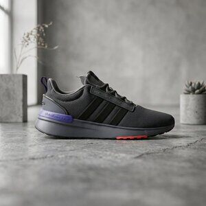 adidas Men's Black Sneakers with Blue Highlights